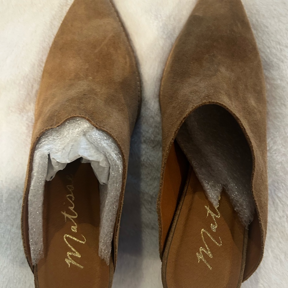 Matisse Tan Mules Comfortable Suede Clogs